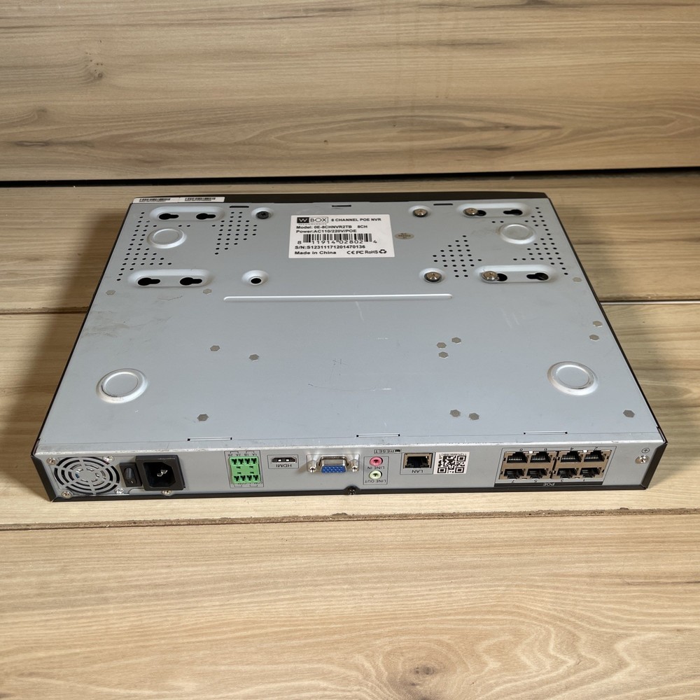 NVR Network Video Recorder Security System 0E-8CHNVR2TB