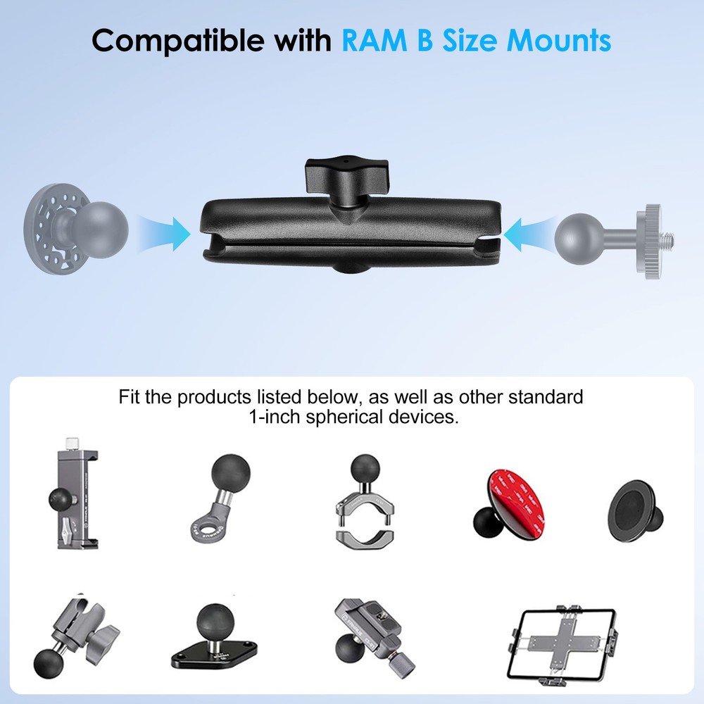 5.91" Dual Extension Double Socket Arm for RAM Mount B Size 1" Ball Component