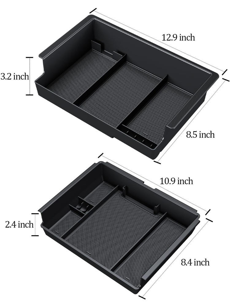 2PCS Center Console Organizer Compatible with Chevy 2 PCS