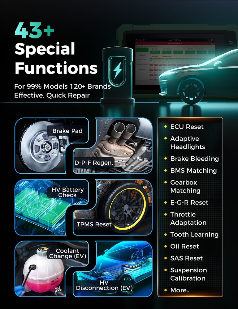 2026 LAUNCH X431 CRP919 EV Electric Car Diagnostic Scanner All System ECU Coding