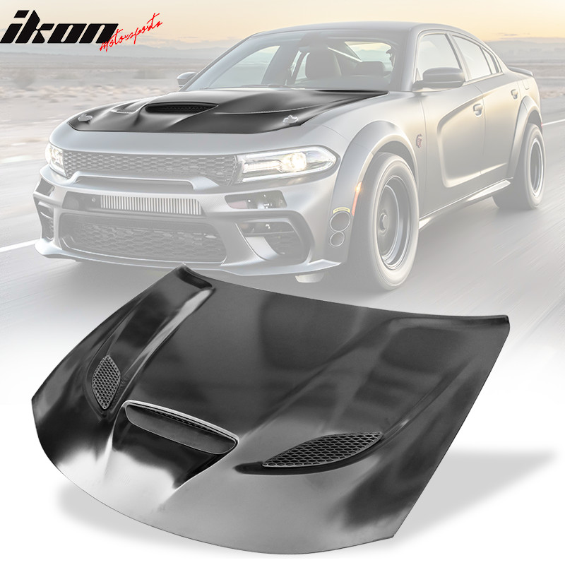 SRT Hellcat Style Aluminum Hood ScoopVent fits 2015-2023 Dodge Charger