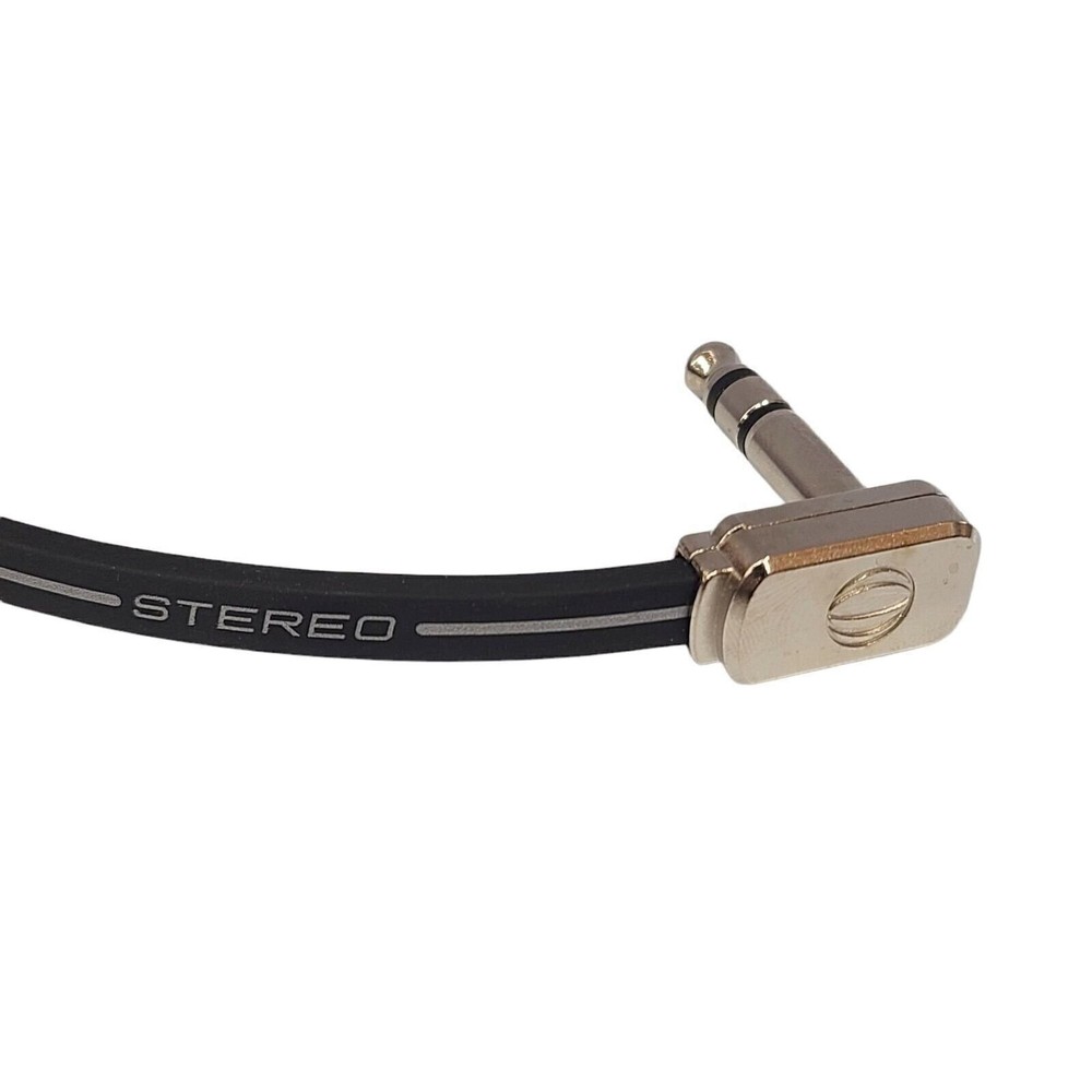 Ernie Ball Stereo Guitar Patch Cable 6" Flat Right Angle Effects Pedal