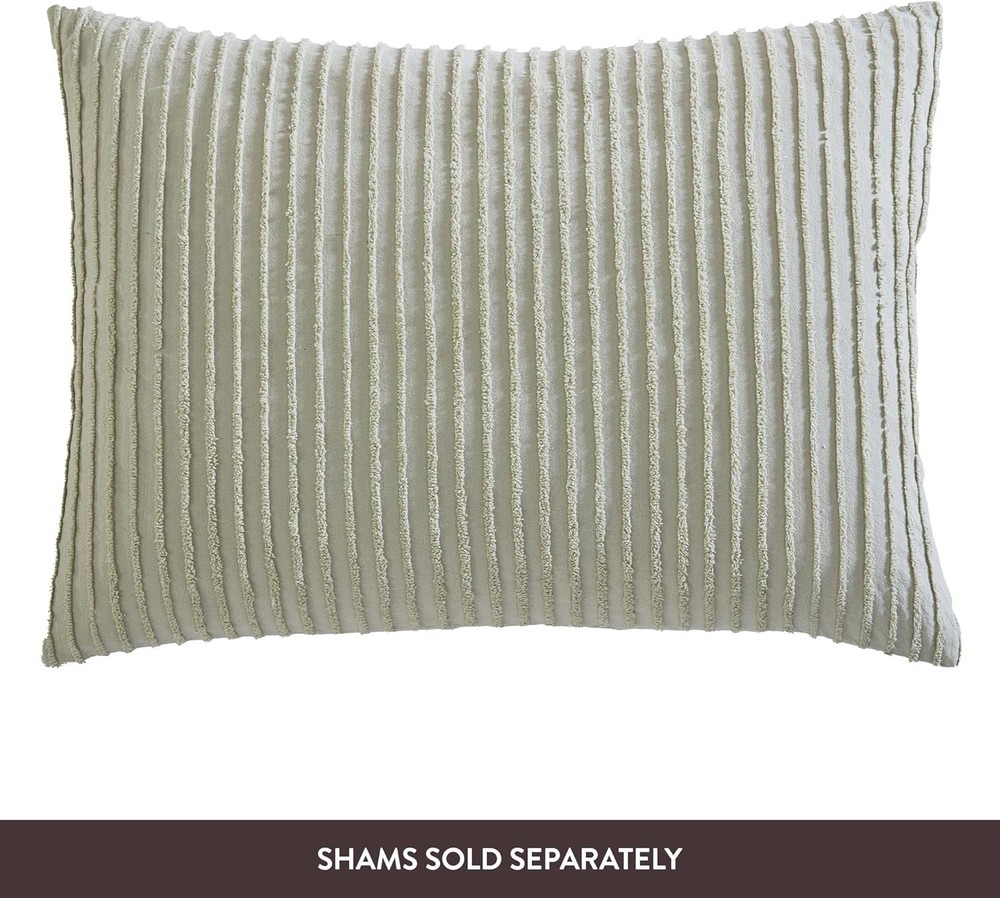 Channel Chenille Bedspread, Twin, Sage