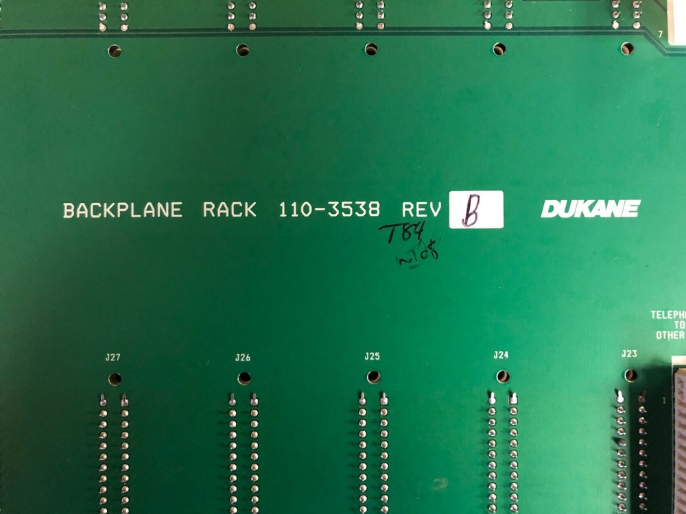 Dukane 110-3538 Backplane Board for StarCall Intercom System