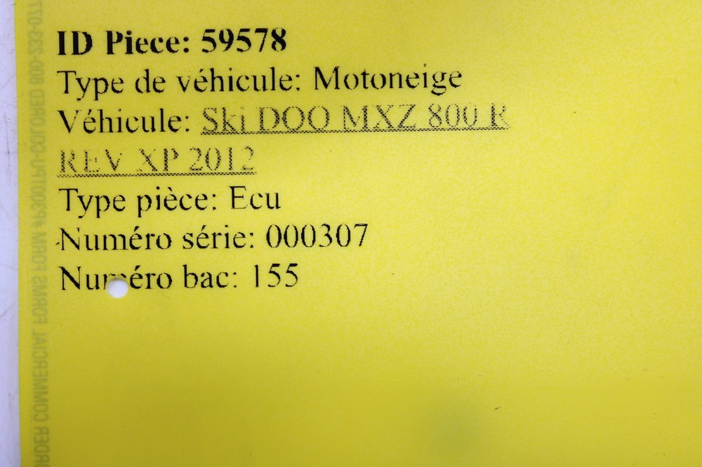 2012 Ski-doo Mxz 800r Tnt E-tec Ecu Computer Controller Unit 512060756