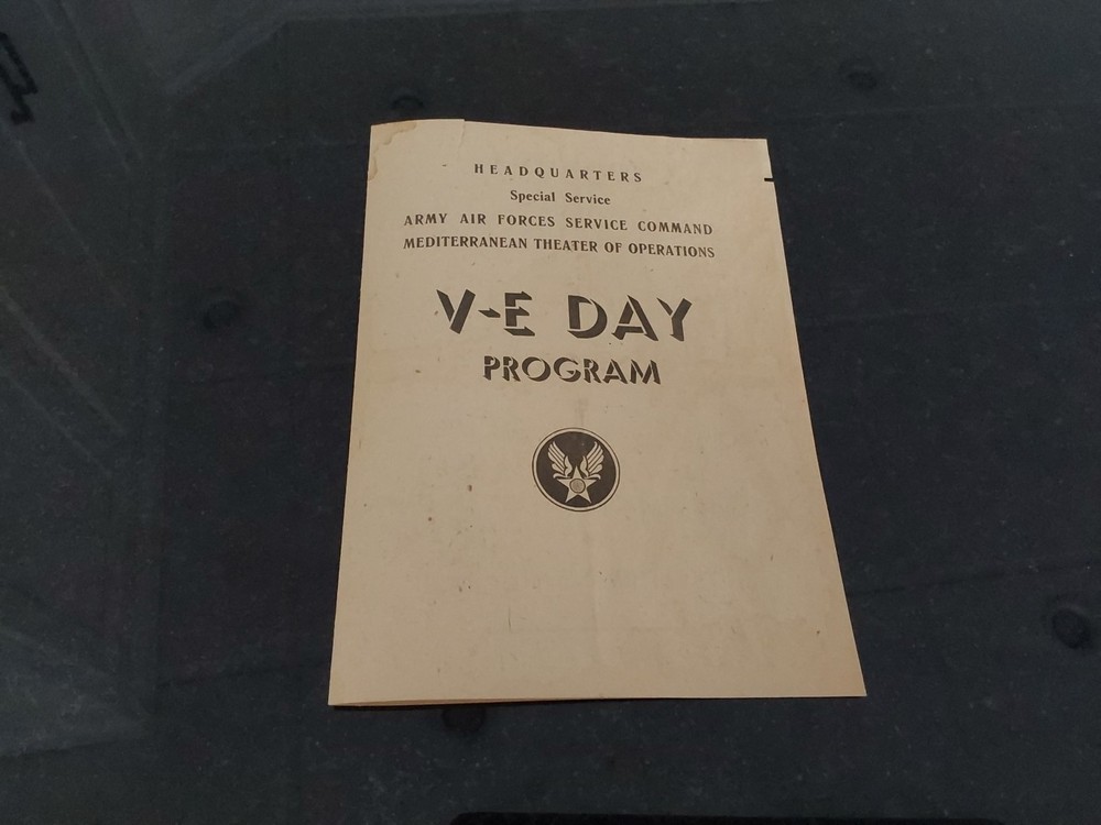 WWII V-E Day Program AAF Service Command Mediterranean Theater of Operations