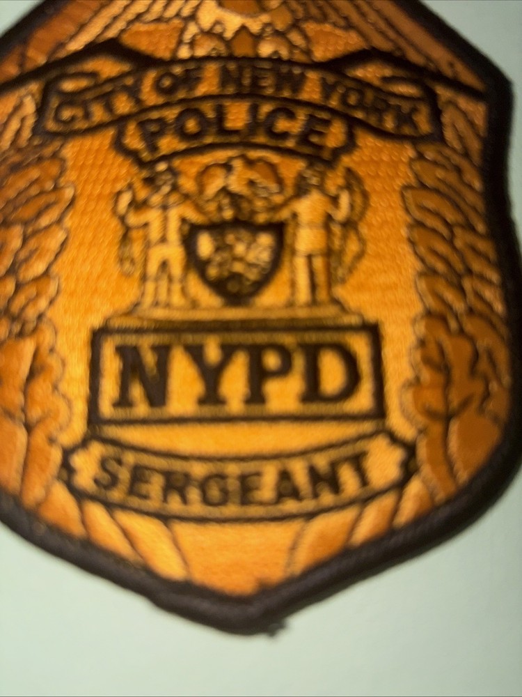 Nypd Sergeant Shield Patch. 4x3 Inch New Unused. From Dept.