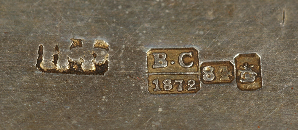 Moscow silver with niello box, ca. 1872