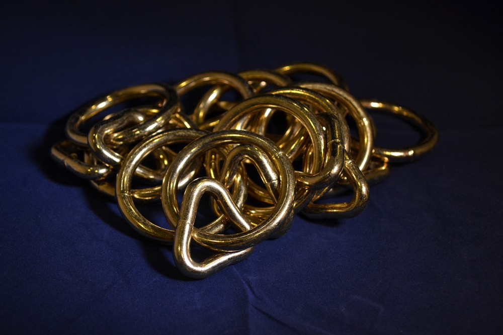 Loop & Ring - 3/4" Brass Plated - Pack of 6 (B50)