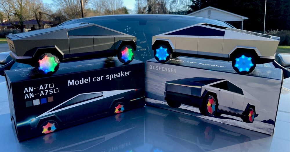 Tesla Cyber Gray Bluetooth Speaker With Lights 🔥