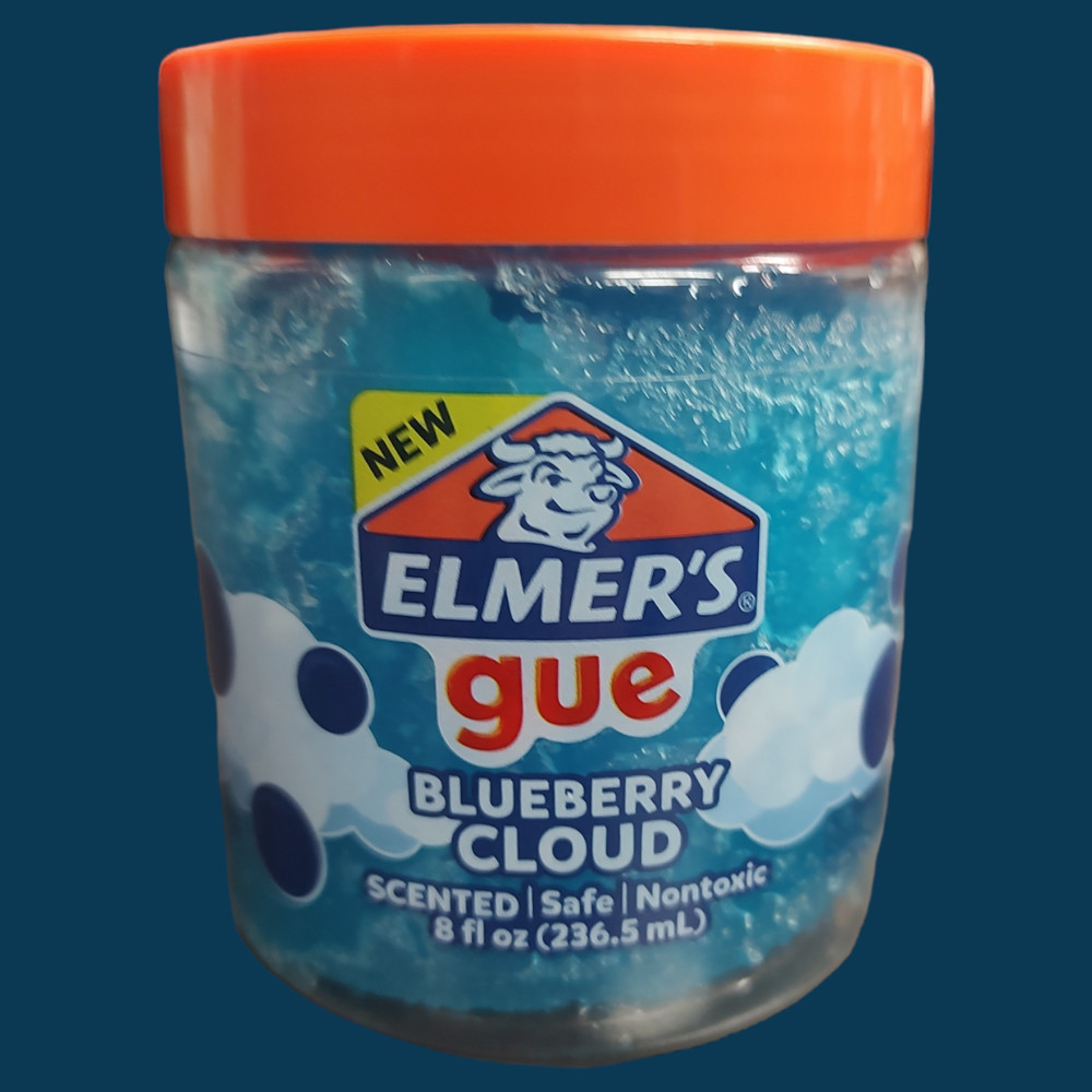 Elmers Glue Pre Made Slime Blueberry Cloud scent scented 8 oz glue made NEW Jar