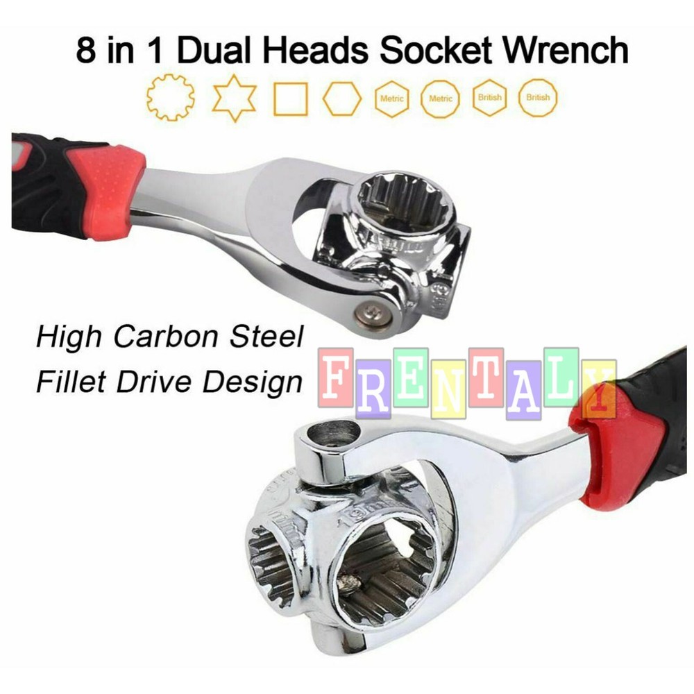 52 in 1 Universal Wrench Adjustable Tools Multi-Function Socket Tiger Spanners