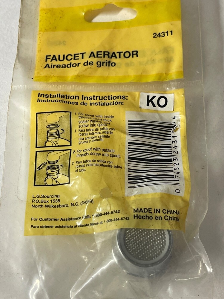 Faucet Aerator Dual Inside/Outside Threads #0024311