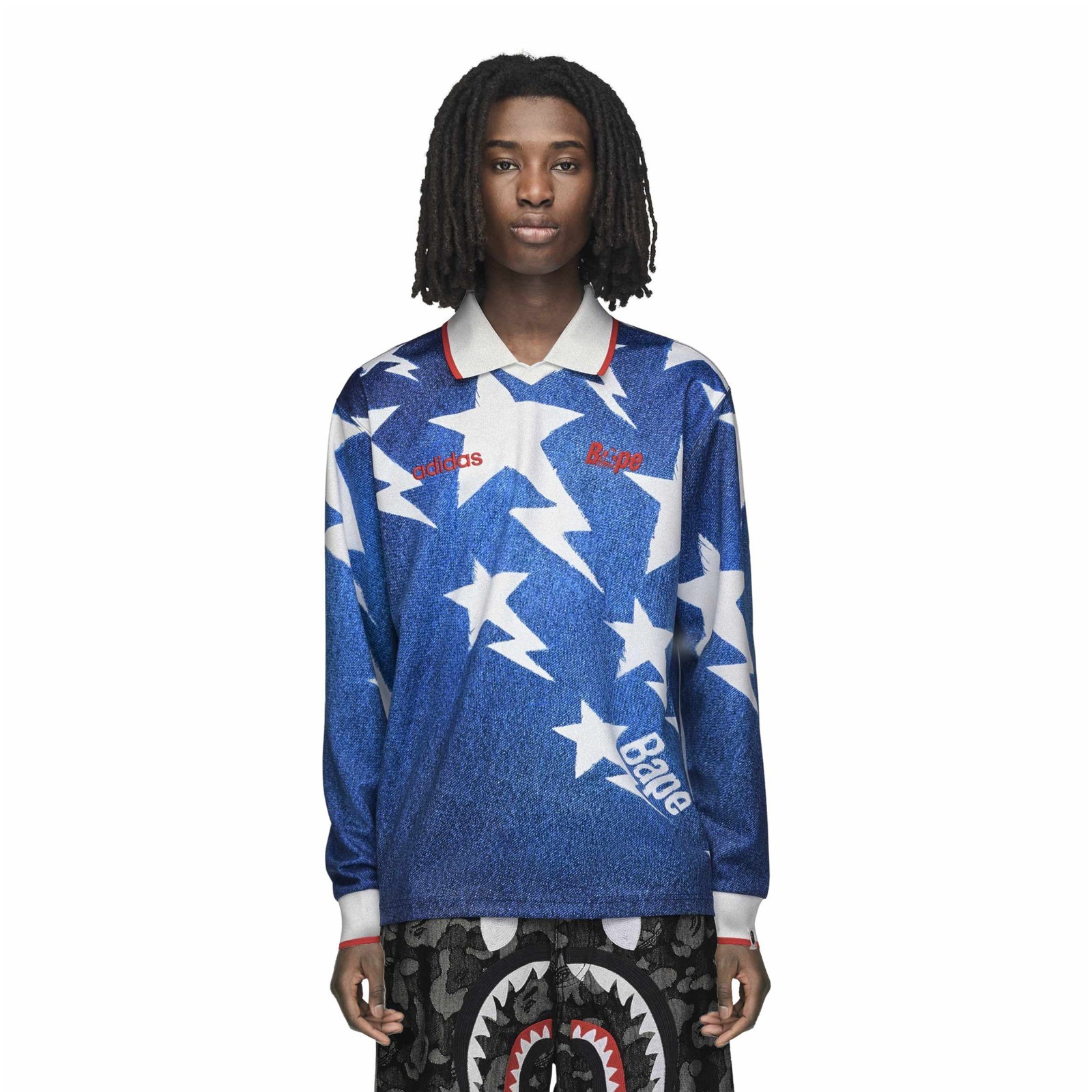 Adidas Originals x Bape (Medium Blue Denim) LSL Star Jersey KF4913