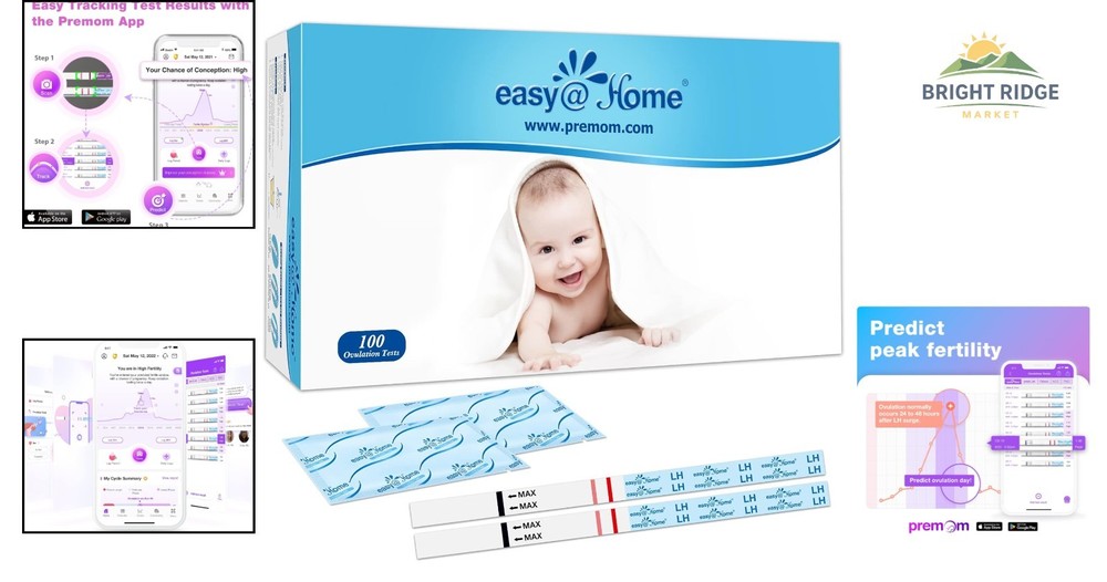 100-Pack Ovulation Strips for Reliable Fertility Tracking and Testing