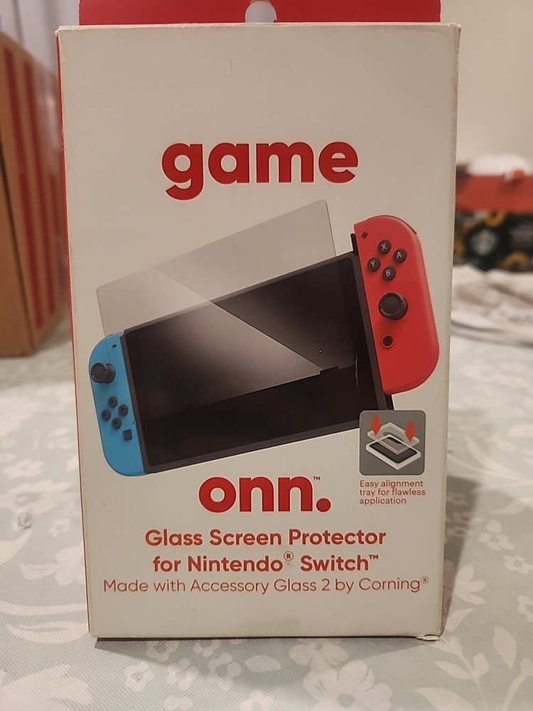 Onn Glass Screen Protector Compatible with Nintendo Switch
