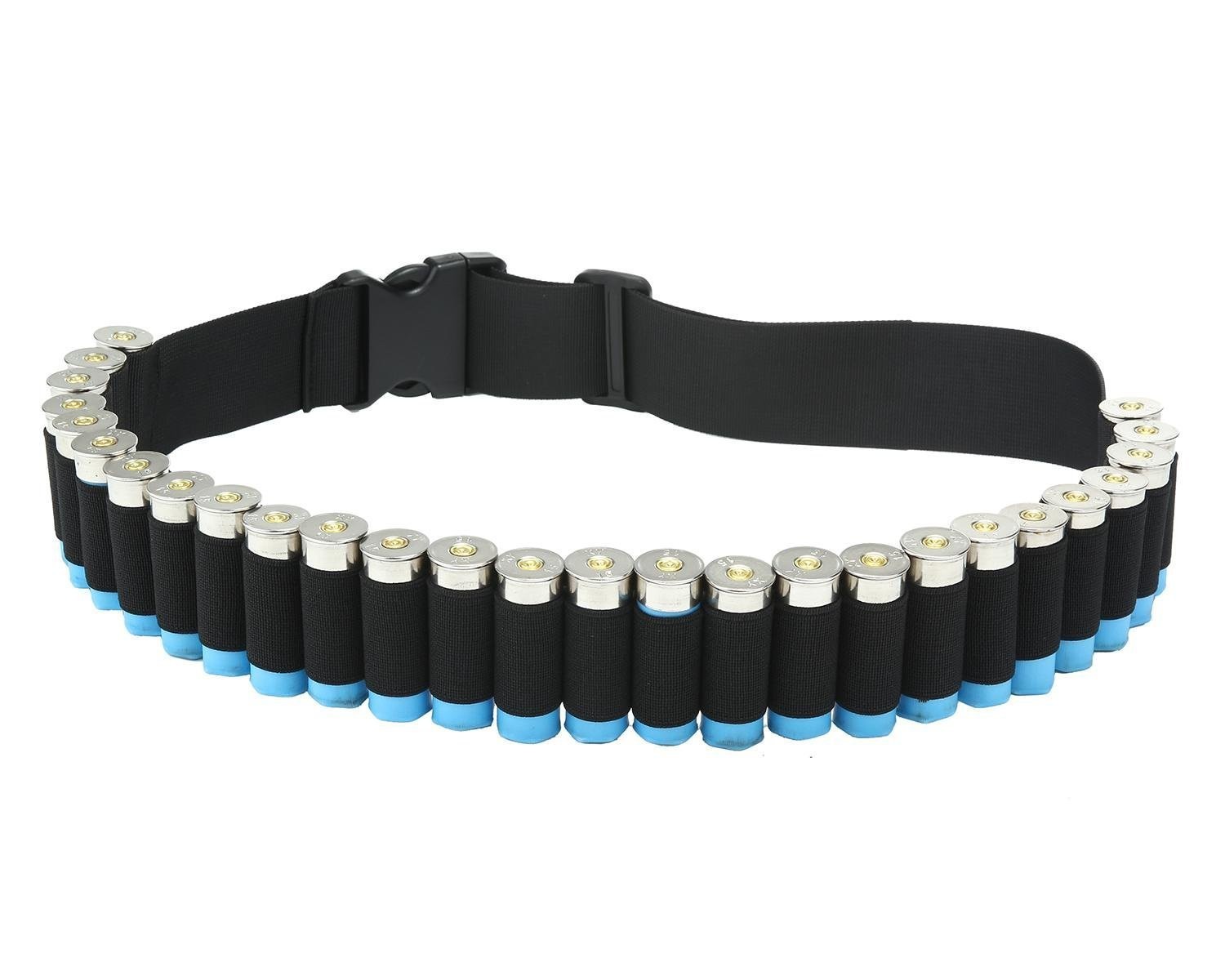 25 Round Shotgun Sling Bandolier Ammo Waist Belt with Shell Holder for 12GA 20GA