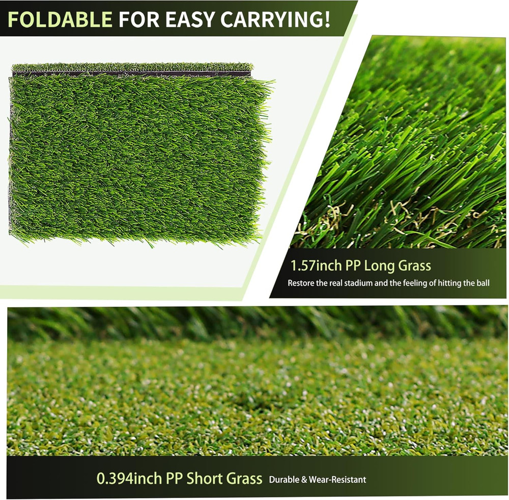 Golf Hitting Mat, Swing Path Feedback Golf Training Mat, 16"X12" Extra Replaceab