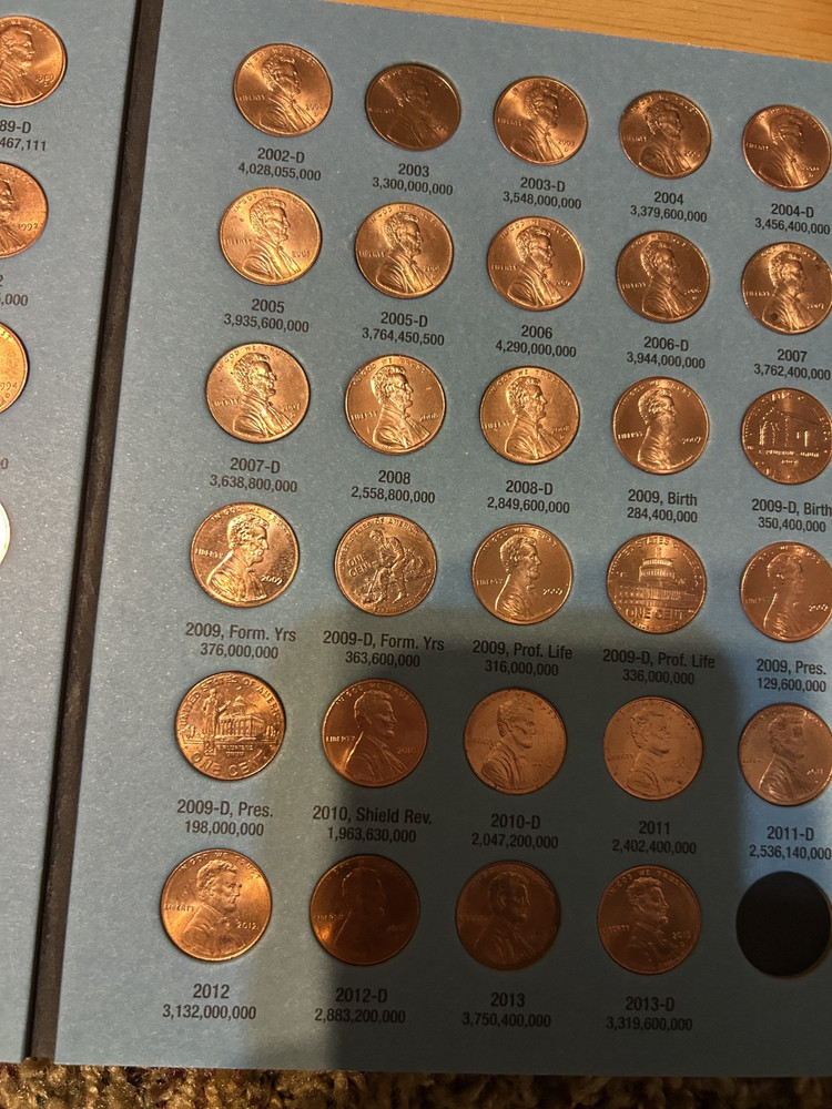 1941-2025 COMPLETE FOLDERS MISSING 2019 W COIN