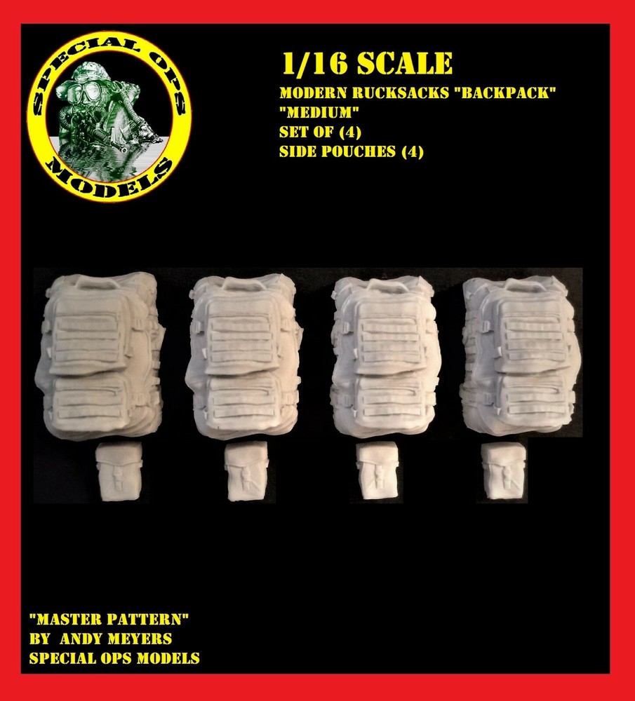 1/16 scale Modern Molle Rucksacks (BACKPACKS) Assault Backpack style #A