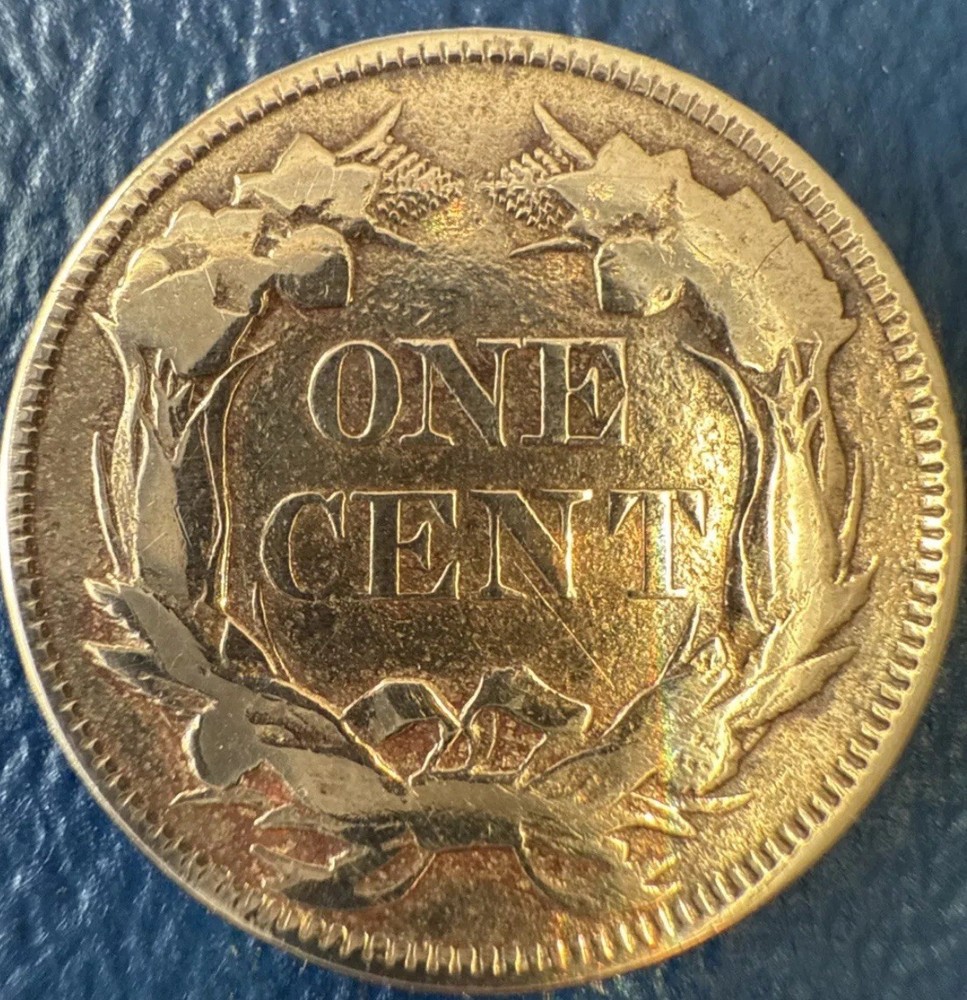 1857 Flying Eagle Cent Coin Cleaned