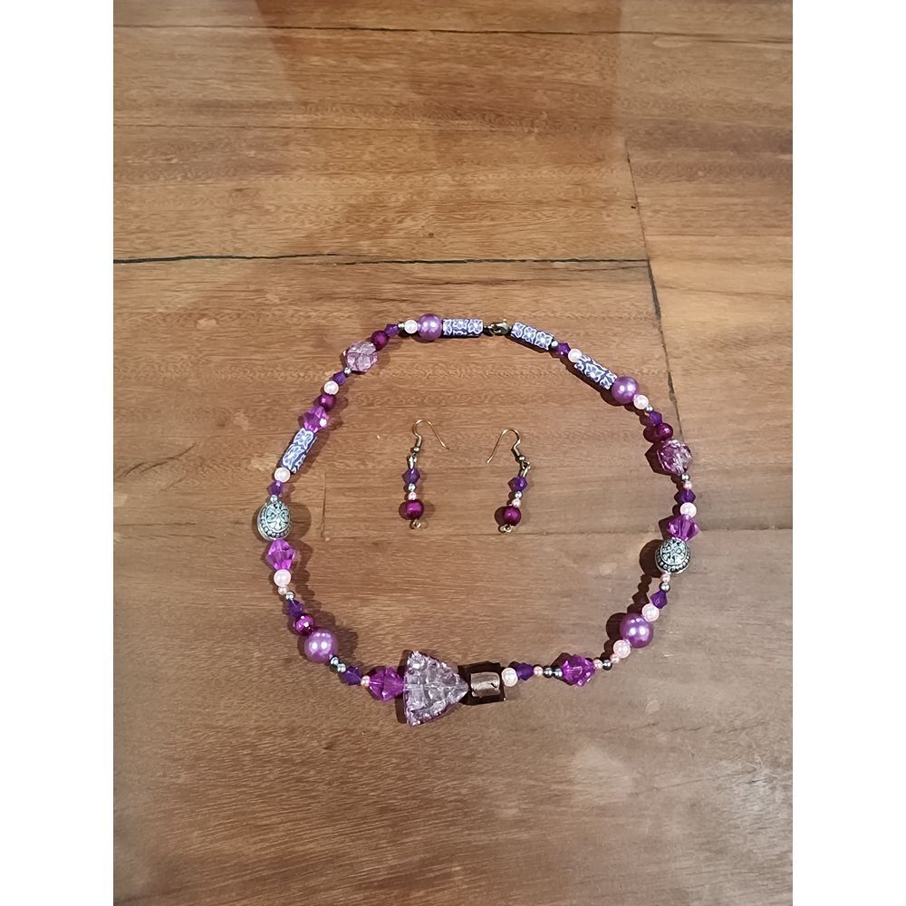 Hand Crafted Necklace & Earrings Set
