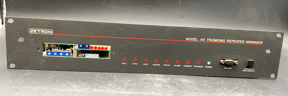 ZETRON MODEL 49 TRUNKING REPEATER MANAGER 901-9147 EXTRA BOARD? MISSING PLATES