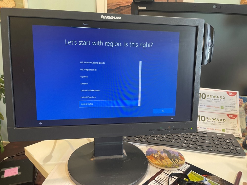 HP Computer, w/Ingenico, scanner, receipt printer, label printer & cash drawer