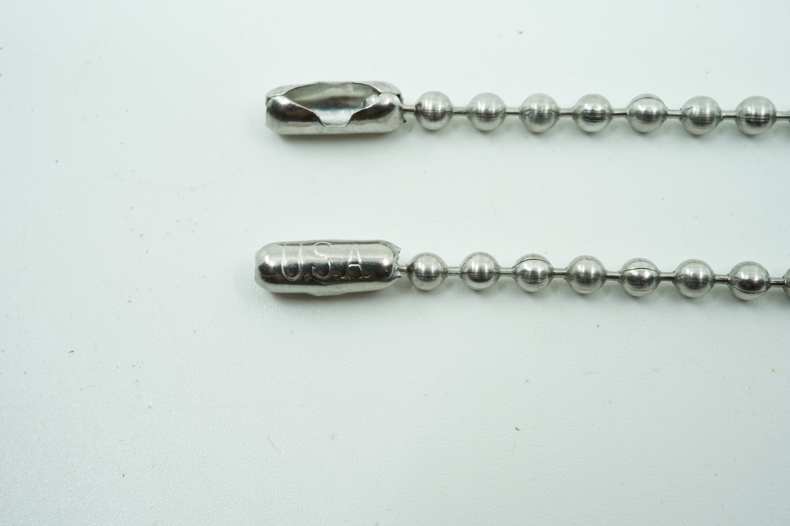 Stainless Steel 4.5" Inch 3.2mm Diameter Ball Key Chains Made in USA Pack of 100