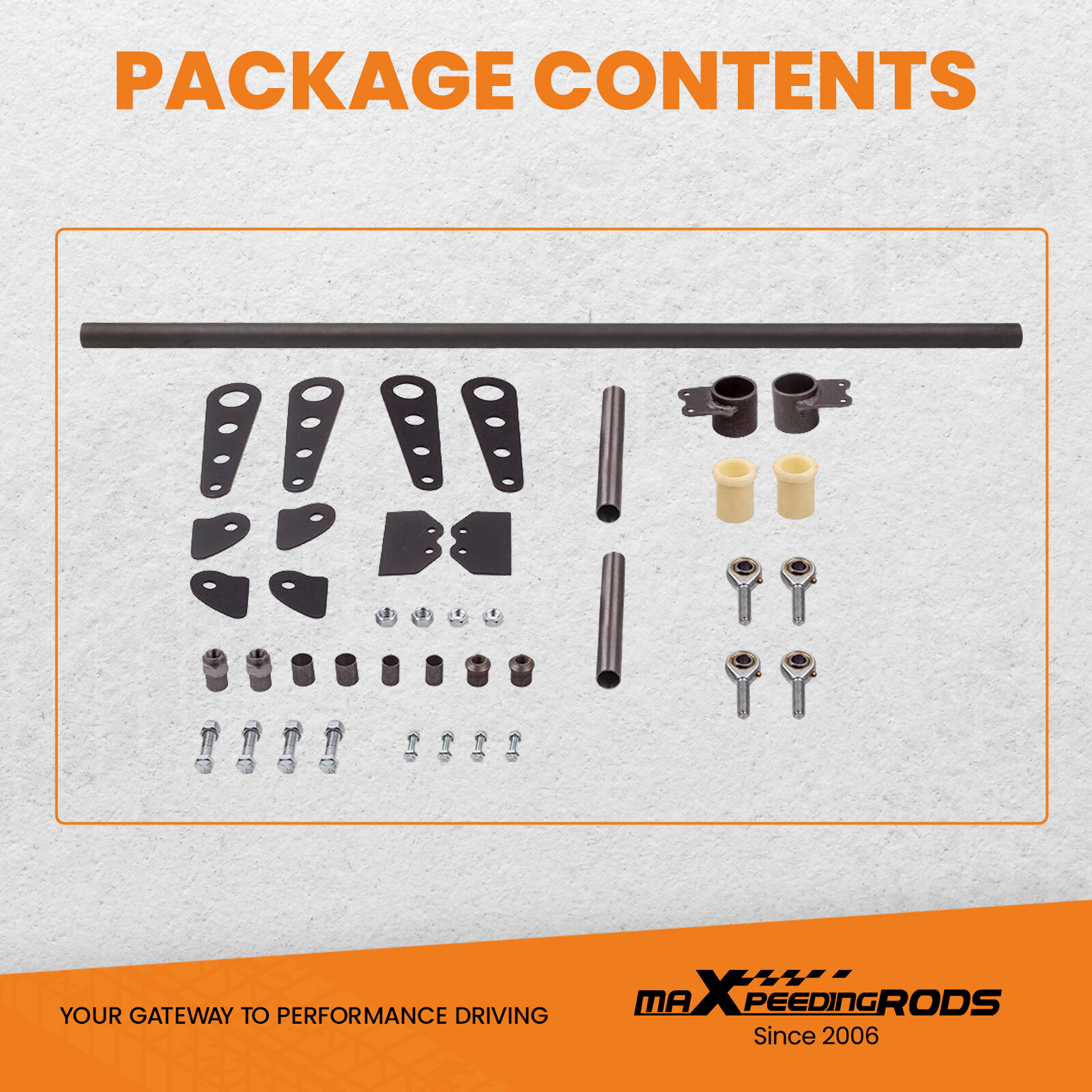 Chromoly Anti-Roll Bar Set 24 Inch - 36 Inch Shaft 8.5 Inch - 10.2 Inch Arms