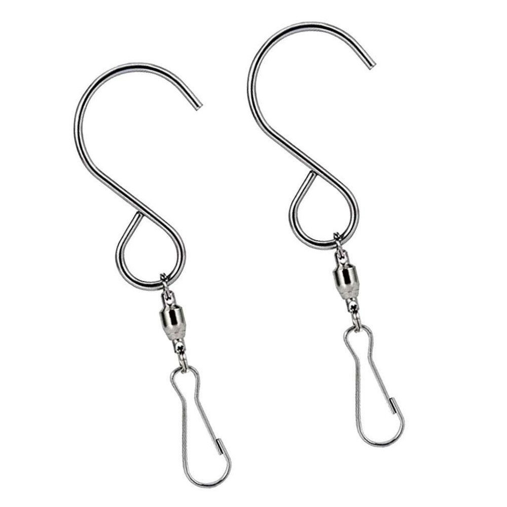 NEW 2Pcs Swivel Hooks Clips for Hanging Wind Spinners Wind