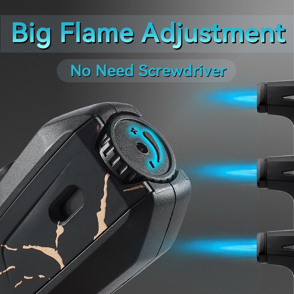 2 Pack Torch Lighter, Single Jet Flame Butane Lighters Refillable Torch Light...