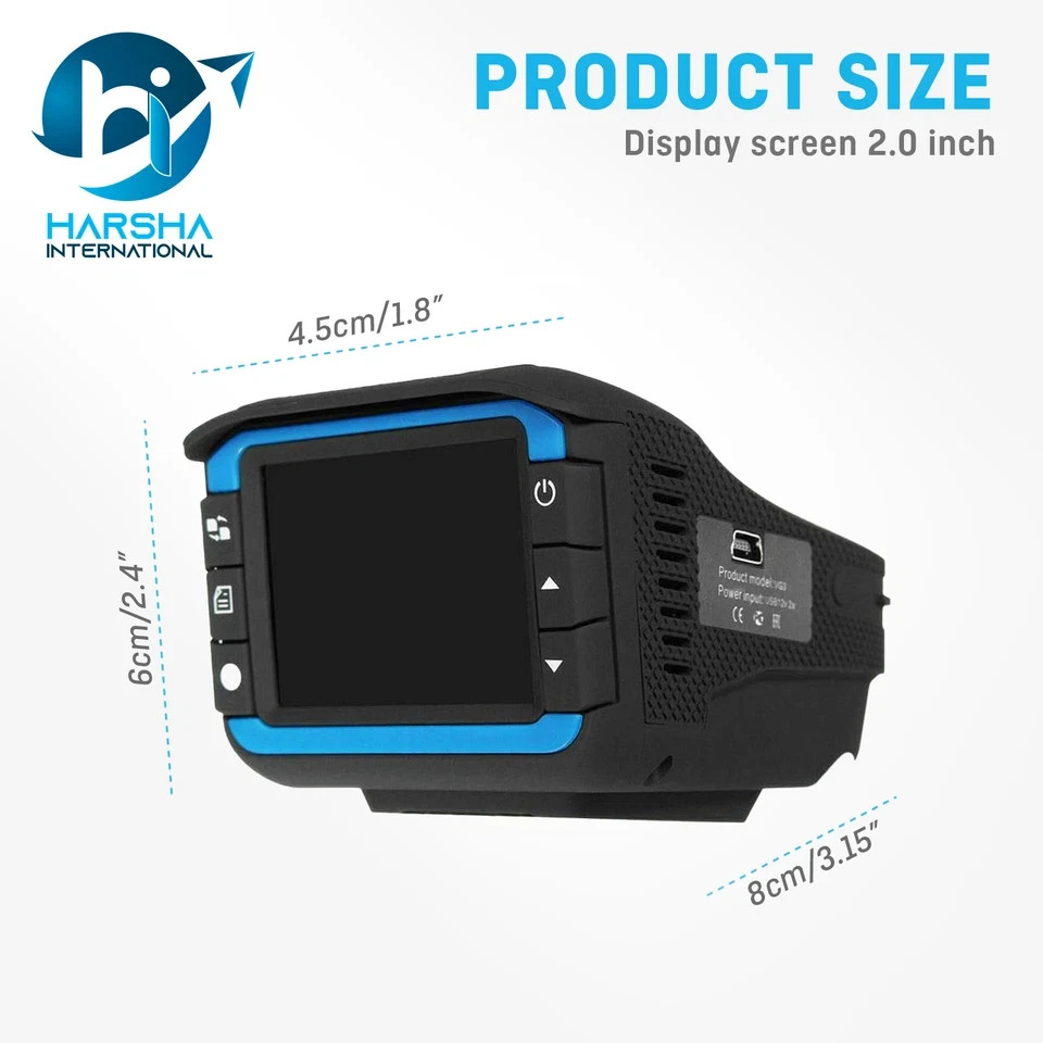 2IN1 Anti Radar Laser Police Detector Speed Car DVR Recorder Dash Camera Night