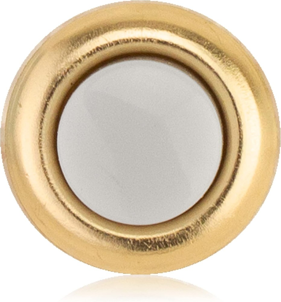 Sophisticated Unlighted Brass Doorbell Button - Durable Wired Style, 1-Pack