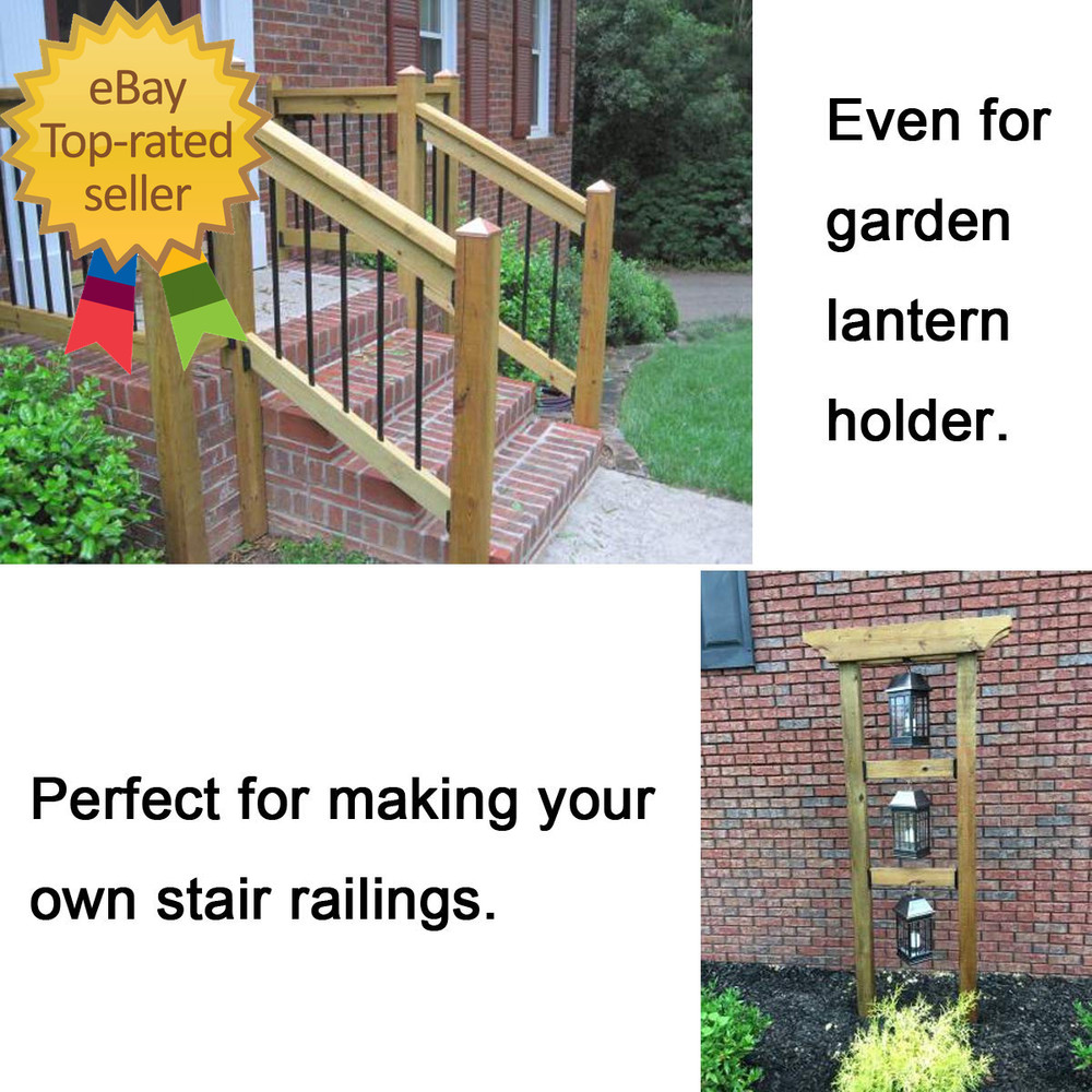 20Pcs Deck Railing Brackets Connectors for 2X4 Railing Wood Post with 120Pcs