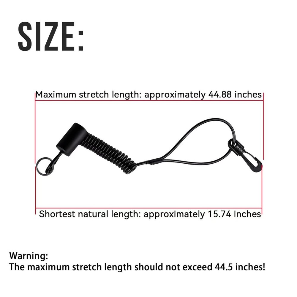 Fits Sea-Doo Floating Replace Dess Lanyard Tether Chord with Stainless Key Ring