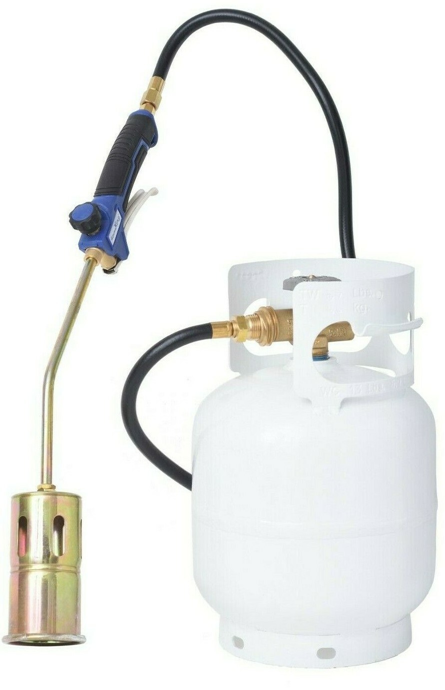 320,000 BTU Propane Torch Steel Nozzle with Turbo Blast Trigger and Flow Valve