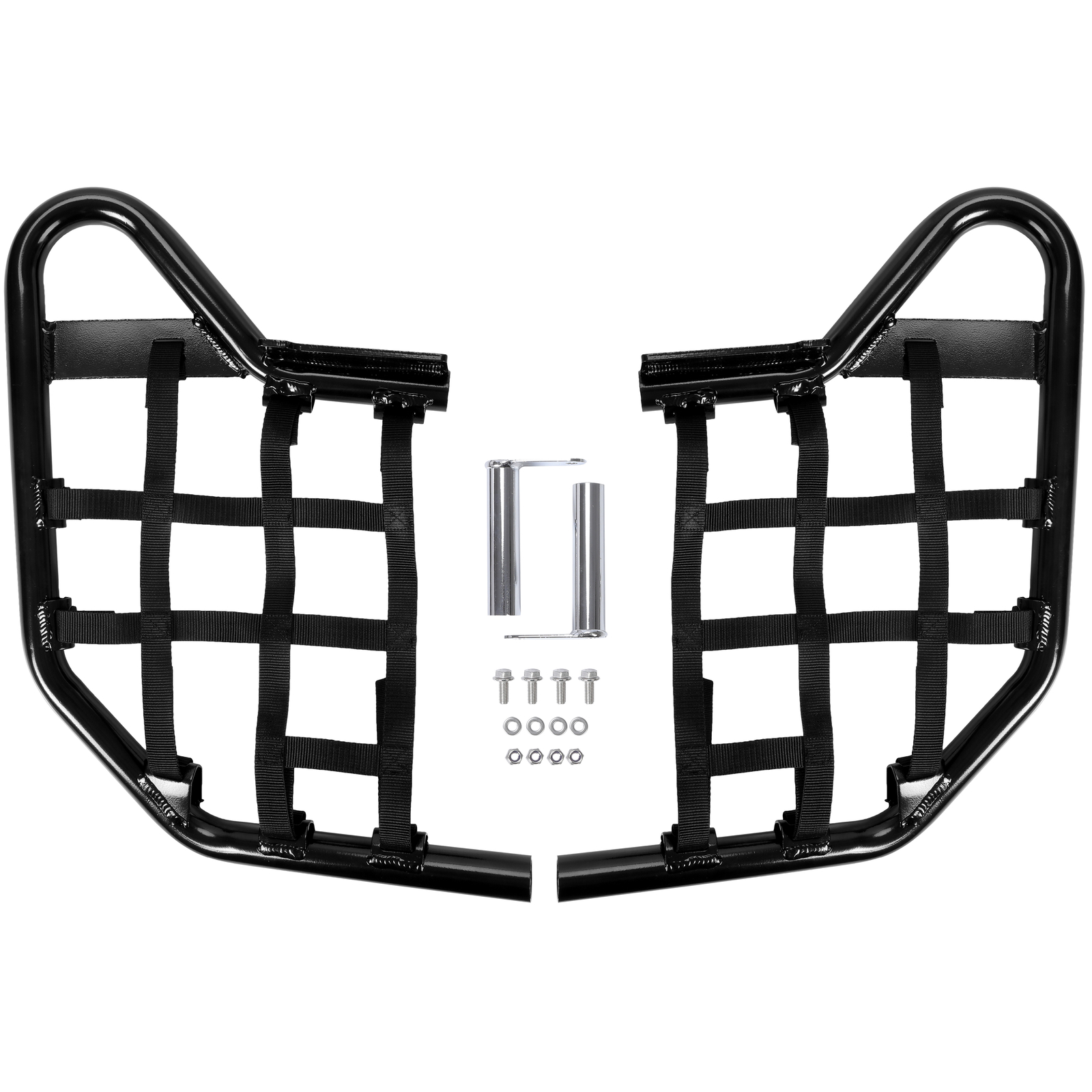 For Yamaha Raptor 700 YFM 700 YFM700 Nerf Bars Foot Guard Pegs W/ Black Net