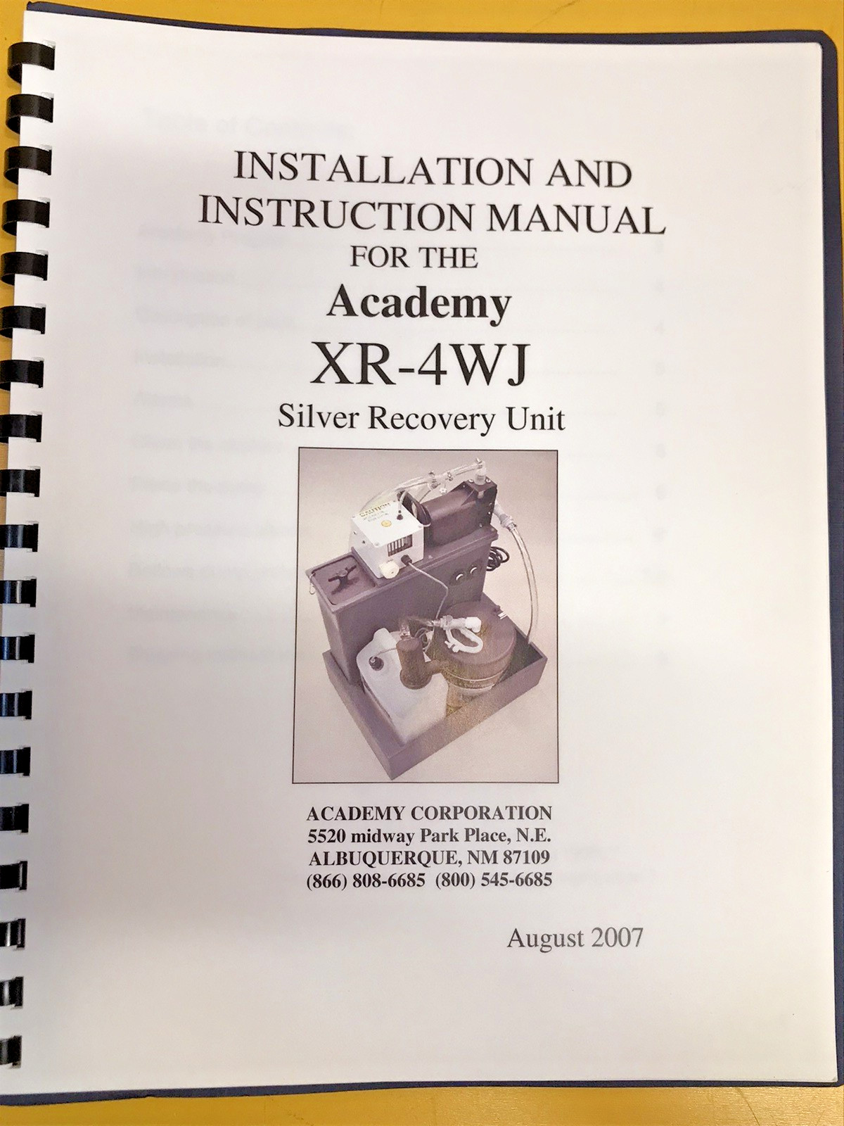 Academy XR-4WJ Silver Recovery Unit Photo Lab Chemical Noritsu Fuji