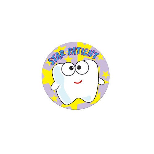 Assorted Stickers Star Patient, 100/Roll, PS447