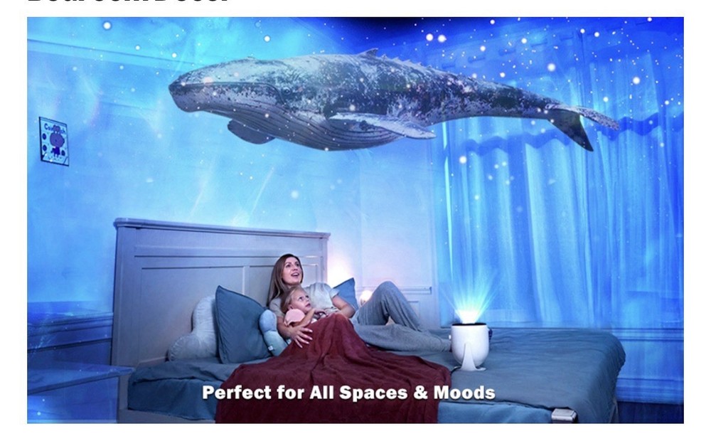 3D Galaxy Light Projector Northern Lights Projector w Bluetooth Speaker 90 Scene