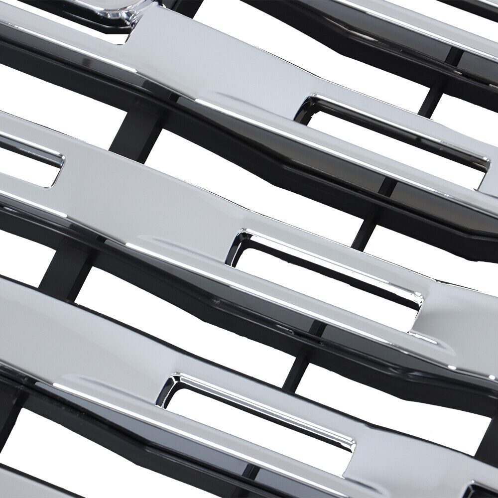 Front Bumper Grille With Camera Hole For 2022-2024 GMC Sierra 1500 Denali Chrome