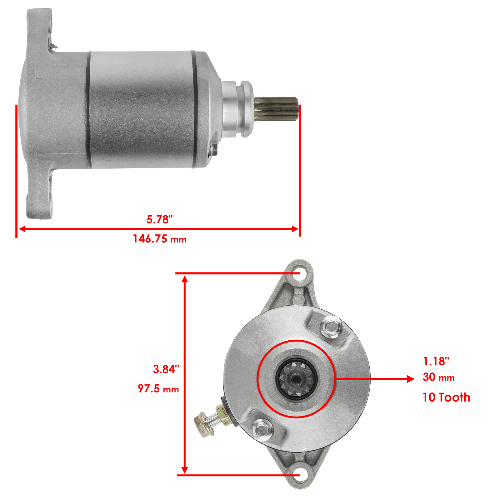 Starter for Arctic Cat 400 4X4 376Cc Engine 2003 2004 2005 2006 2007 2008