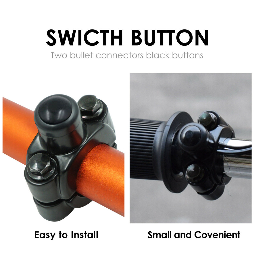 Universal 7/8" Motorcycle Handlebar ON OFF Switch Button Headlight Kill Switches
