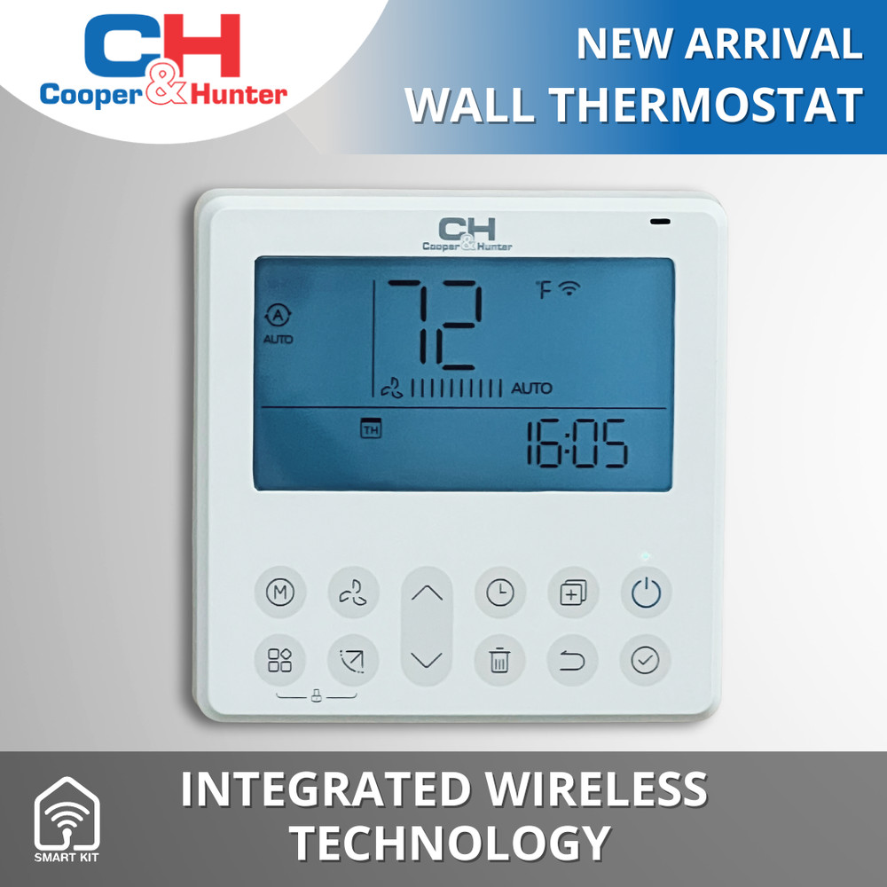Smart Thermostat for Ceiling Cassettes - Multi Position Air Handler - Slim Ducts