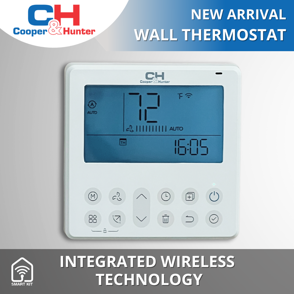 Smart Thermostat for Ceiling Cassettes - Multi Position Air Handler - Slim Ducts