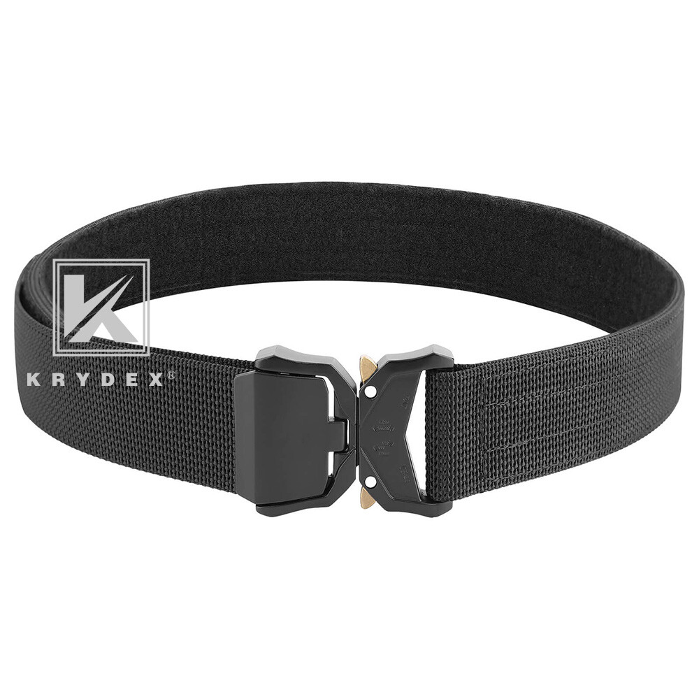 KRYDEX Tactical Duty Belt 1.5" Double Layer Flip Top Quick Release Buckle Belt