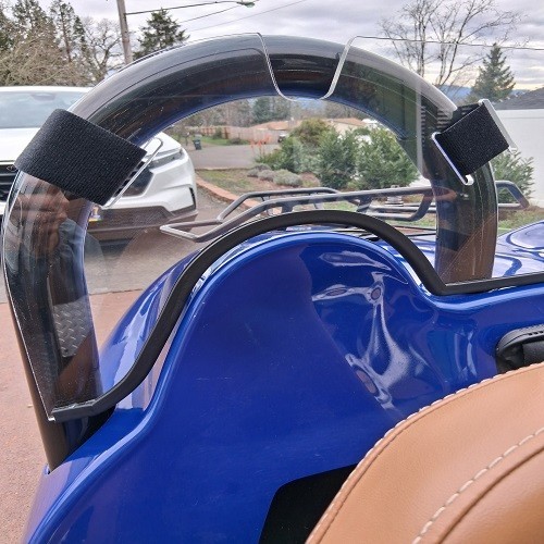Vanderhall Compatible Wind Deflector Windblocker Fits Carmel Dual Roll Bar Model