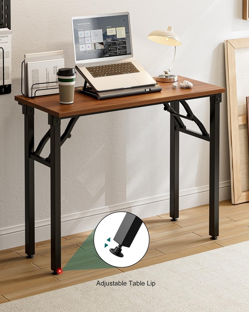 Frylr Small Folding Computer Desk – Portable 35.8 Inch Foldable Laptop Tab