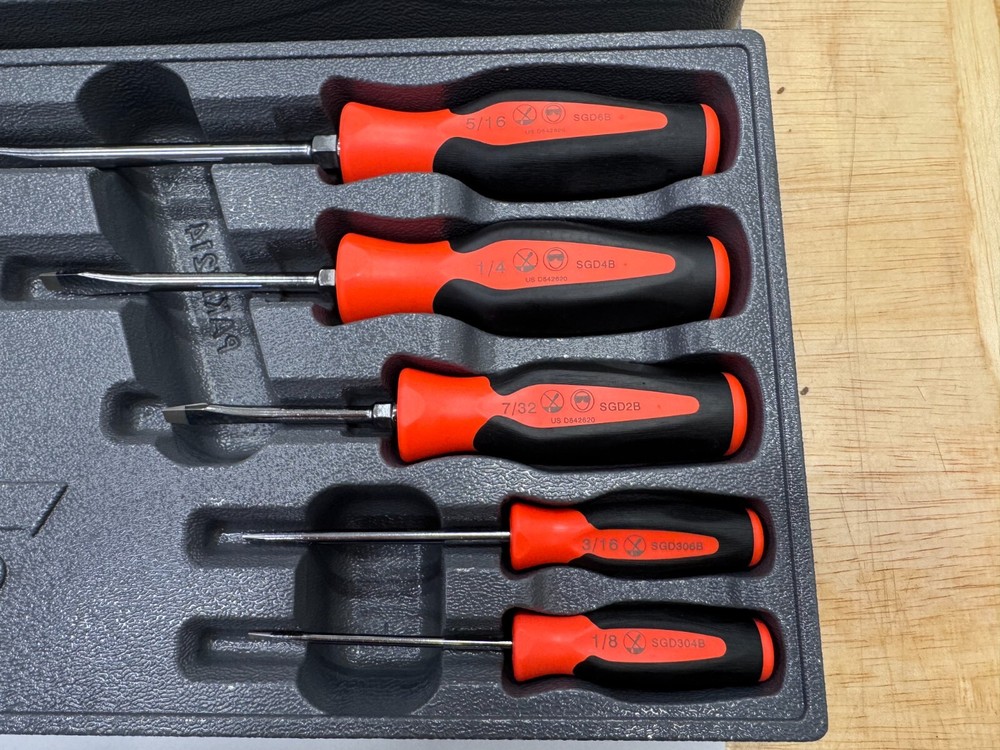 Snap-on Tools NEW 10pc ORANGE Soft Grip Phillips & Flat Head Screwdriver Sets